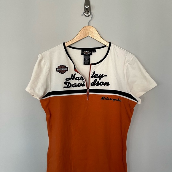Harley-Davidson Tops - Harley Davidson Tee with Zip Detail NWOT L/XL